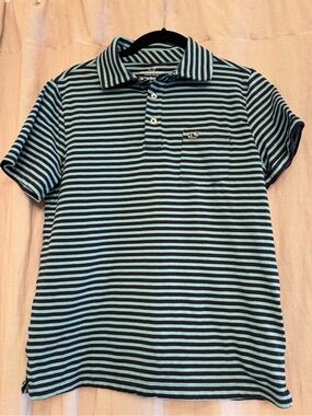 Vineyard Vines Striped Short Sleeve Polo - Boys Large (16)